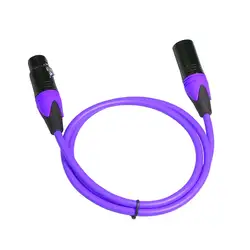 3 Pin OFC XLR кабель папа-мама M/F аудио кабель для микрофонного микшера 3 фута 1,5 м-10 м фиолетовый