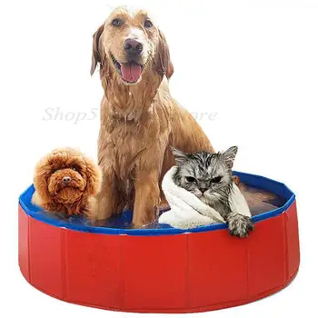 

Foldable Dog Pet Bath Pool Collapsible Dog Pet Pool Bathing Tub for Dogs or Cats Folding Dog Pool PVC L XL