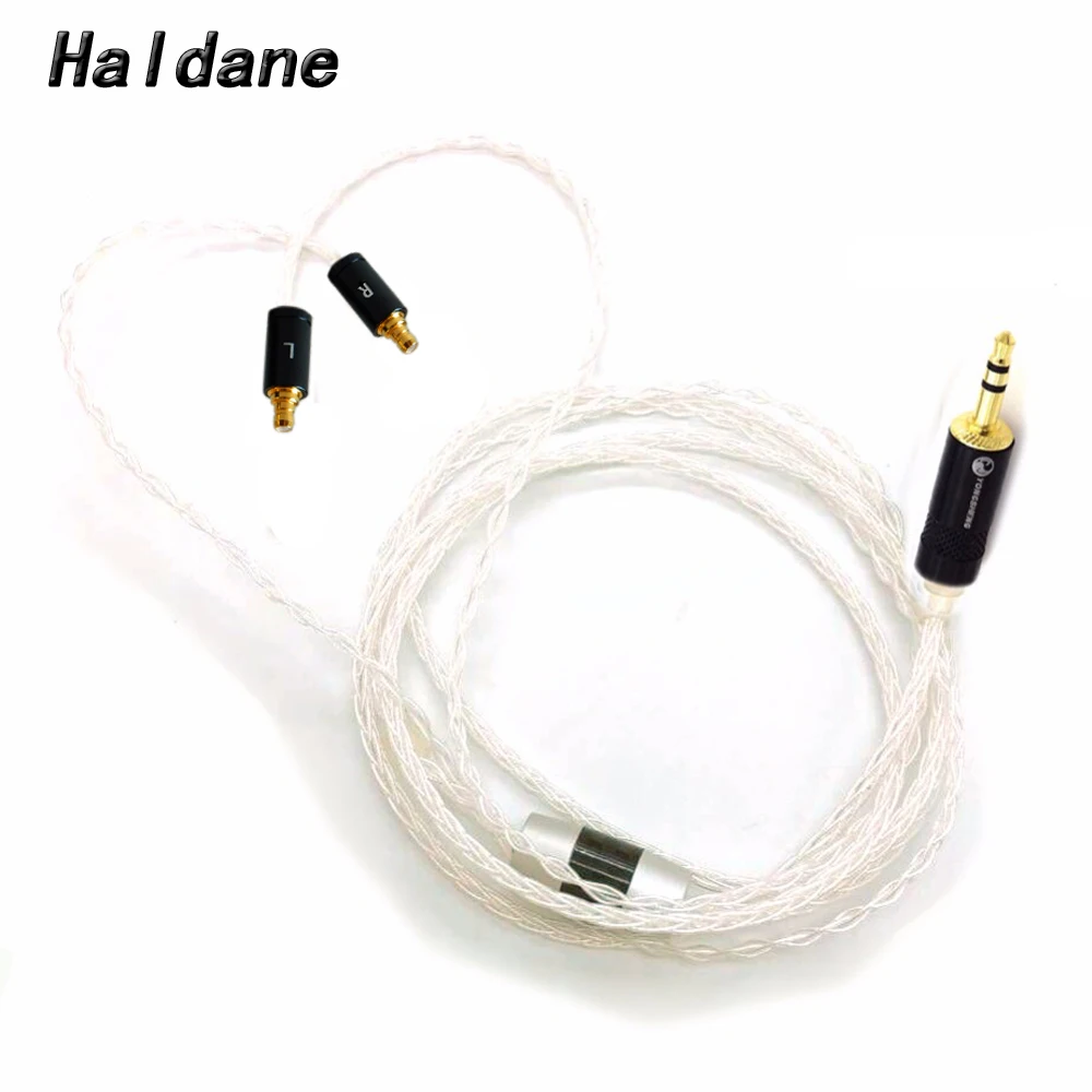 Haldane Hi End 8 Cores 7N OCC Silver Plated Headphone Upgrade Cable For IE500 PRO IE400 PRO IE400PRO IE500PRO Headphones