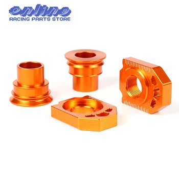 

CNC Rear Chain Adjuster Axle Block And Front Rear Wheel Hub Spacer For KTM SX SX-F XC XC-F 125 250 350 450 530 Motorcycle