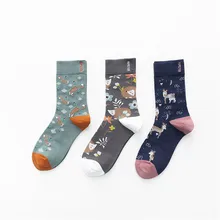 KingDeng Хлопок Теплые Носки Мужчина Женщина Лодыжки Harajuku Унисекс Зима Новинка Прохладный Мода Смешно Сумасшедший Эстетичный Носок Уличная Одежда