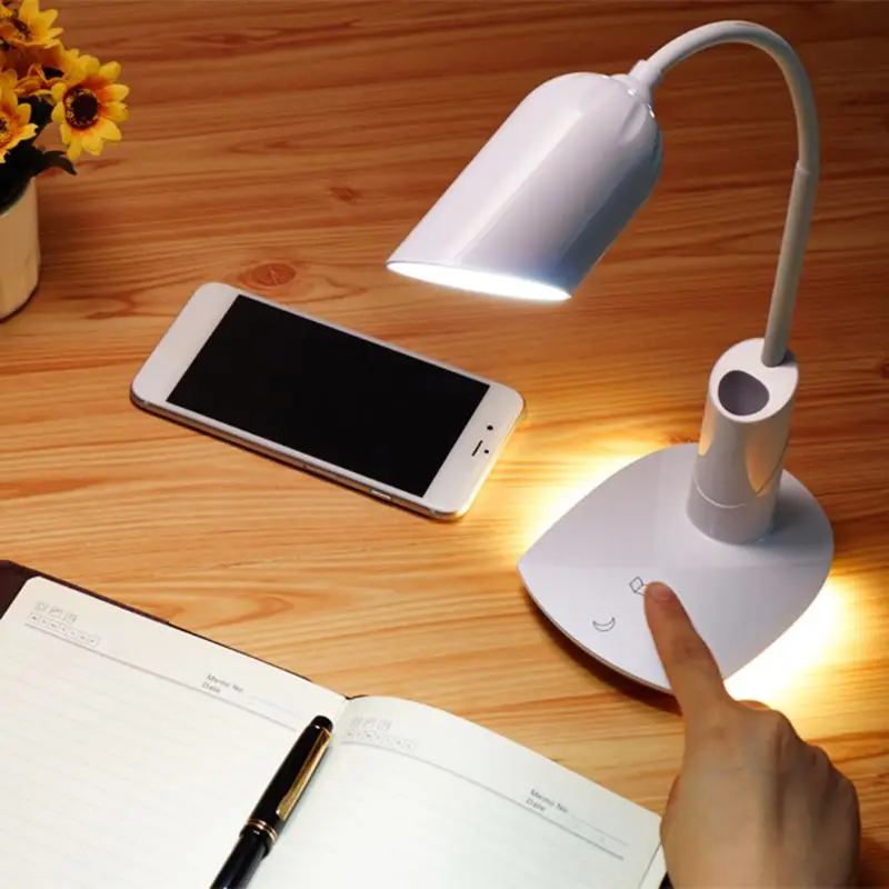 USB перезаряжаемая настольная лампа для защиты глаз ночной Светильник для учебы и чтения светильник