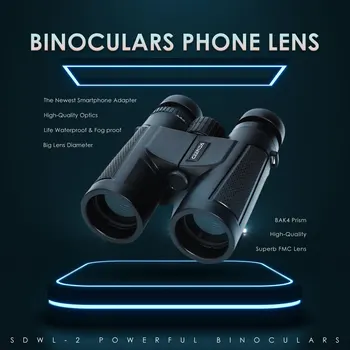 

Professional Phone Lens 12x42 Binoculars High Power HD Telescope BK4 Prism Optical Lenses Outdoor Hunting Bird Watching Camping