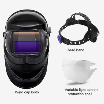

Solar Auto Darkening Adjustable Range Half Helical Electric Welding Protective Mask Helmet Lens for Welder Machine
