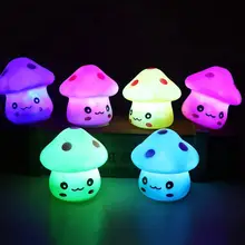 

Hot Sales Night Light Fantastic Cute Vinyl Mushroom LED Light for Desk Decor