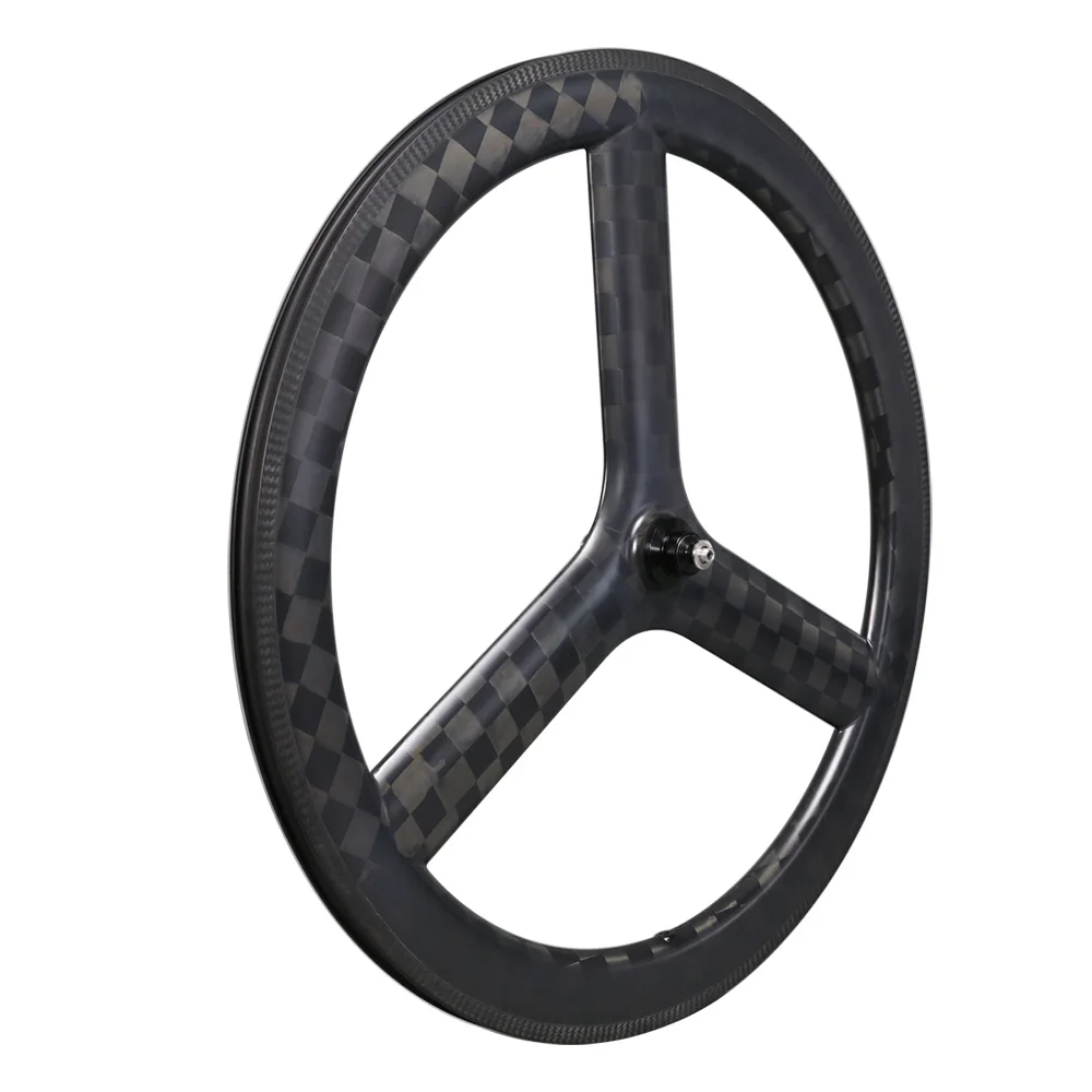 700C полностью углеродный 3 спиц клинчер/трубчатые колеса tri Speak arbon wheelset для