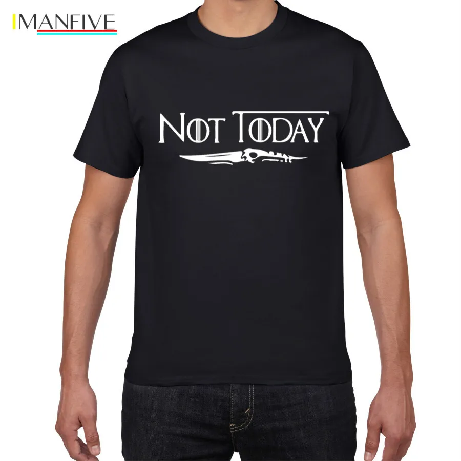NOT TODAY ARYA STARK GAME OF THRONES T Shirt Faceless Men t shirt House Stark cotton summer streetwear t-shirt men clothes 2019