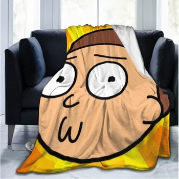 

Cartoon Rick and Morty funny character Blanket 3D print Sherpa Blanket on Bed Home Textiles Dreamlike