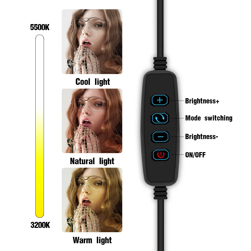  YingnuoST 10 ich LED Ring Light withTripod Stand Selfie Light Ring with Tablet & Phone Holder for C - 4000245852508