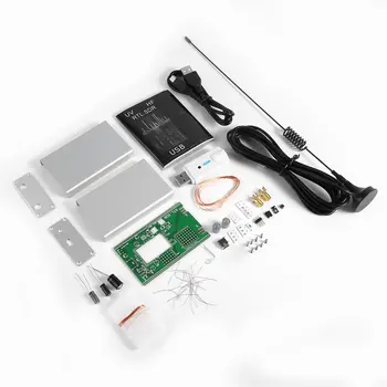 

100KHz-1.7GHz Full-Band Receiver Software Radio UV HF FM AM RTL-SDR USB Tuner Receiver RTL2832U+R820T + U/V Antenna DIY Kits