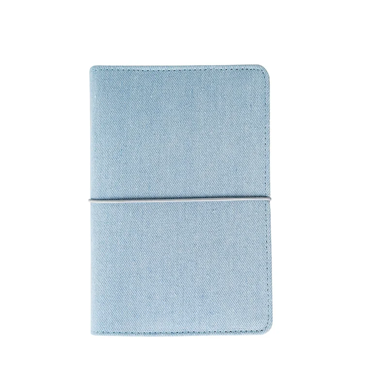 Cotton cloth covered A5 notebook pure colored botebook school used note book office school supplies pocketbook - Цвет: B  Light blue Gray