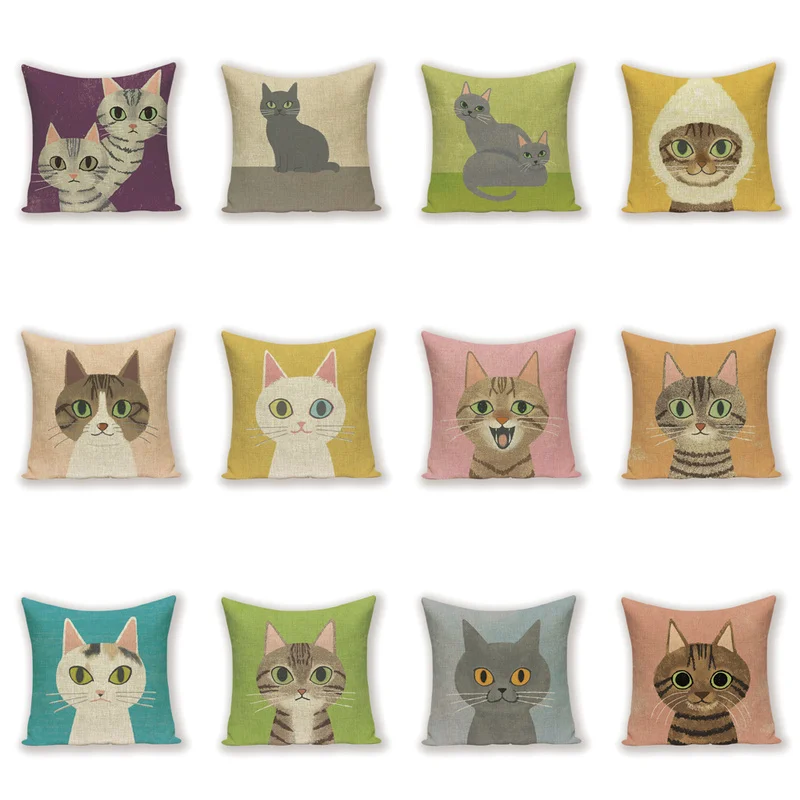 Fukeen Adorable Animal Cat Reading Books Throw Pillow Cover