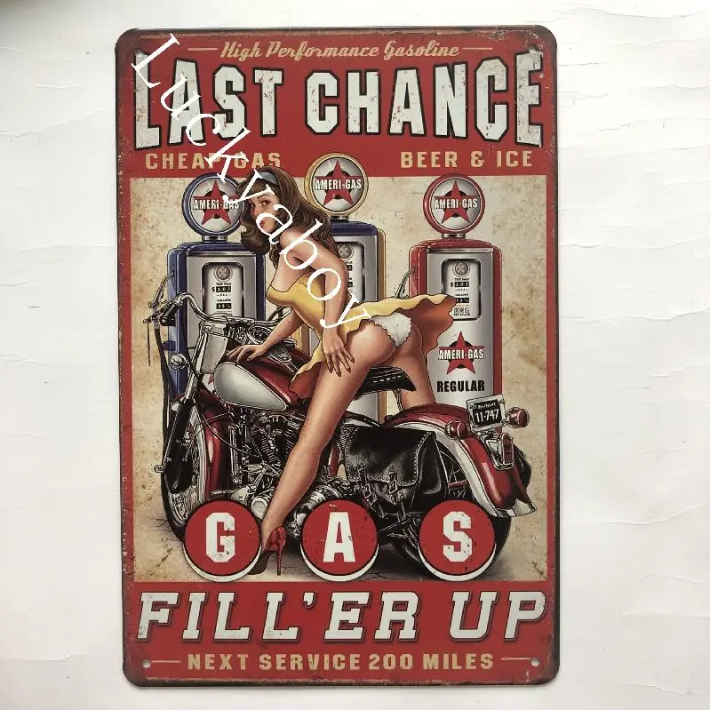 [Luckyaboy] Pinup шин сервис Hot Rod Garage Винтаж Металл Ретро жестяной знак винтажная вывеска Бар Кафе гараж домашний декор - Цвет: 20