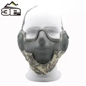 

Impact-resistance Half-face Mesh Mask Ear Protection Steel Mesh For Tactical Game V12 Strike Steel Mesh Half Face Mask WNH05013