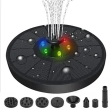 

18CM LED Floating Solar Water Fountain Pool Waterfall LED light Fountain Garden Patio Decoration Outdoor Bird Bath Water Pump