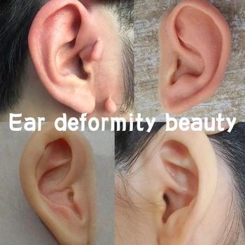 

Customized artificial prosthetic ears beauty Silicone lifelike Disabled fake ears deformities small ear beautification Medical