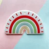 1PCS Silicone Rainbow Teether Bead BPA-Free Baby Accessories Beads Kids Teeth Nursing DIY Food Grade Infant Nursing Teether Toy 6