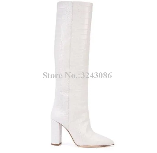white snakeskin boots