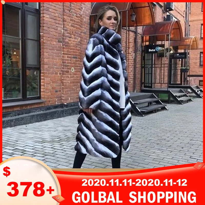 

Tatyana Furclub New Real Rabbit Fur Coats Thick Warm Fashion Fur Jacket For Women Winter Clothes Long Natural Rabbit Fur Outwear