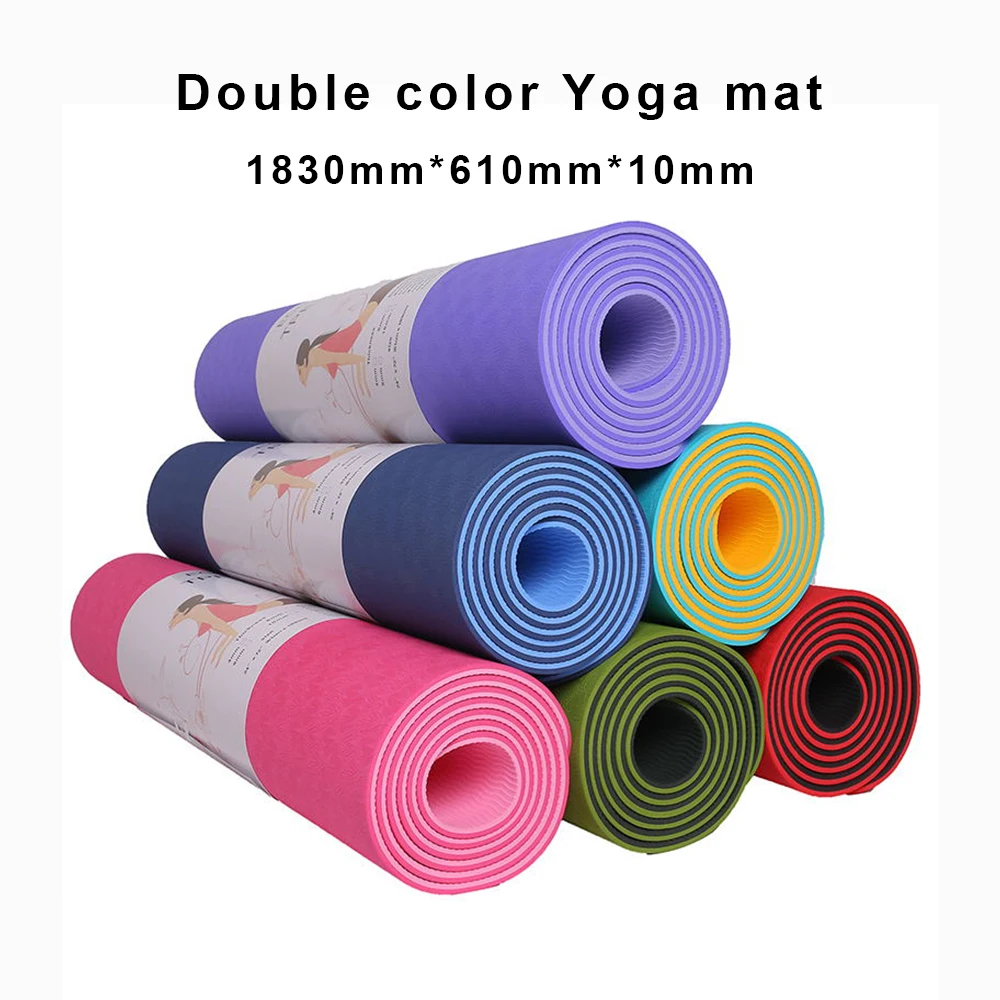 

1830*610*10MM TPE Yoga Pad Anti-Slip Eco-Friendly Odorless Fitness Gym Home Tasteless Pad Fast Delivery High Quality Yoga Mat