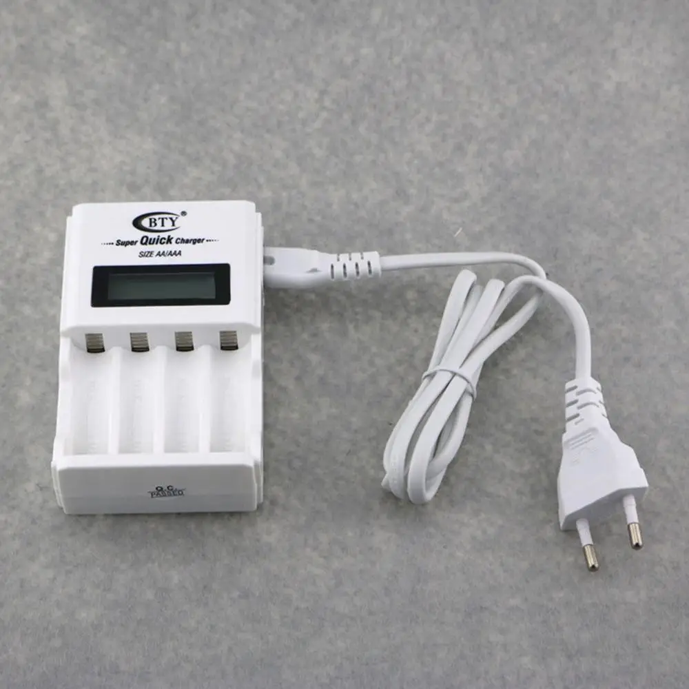 Зарядное устройство для батарей типа АА/ААА с ЖК дисплеем и 4 слотами|Зарядные