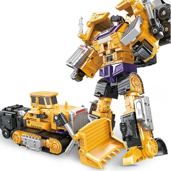 

Transformation Engineering Vehicle Bulldozing Forklift Excavator Robot Car Action Figure Children Early Educational Toy
