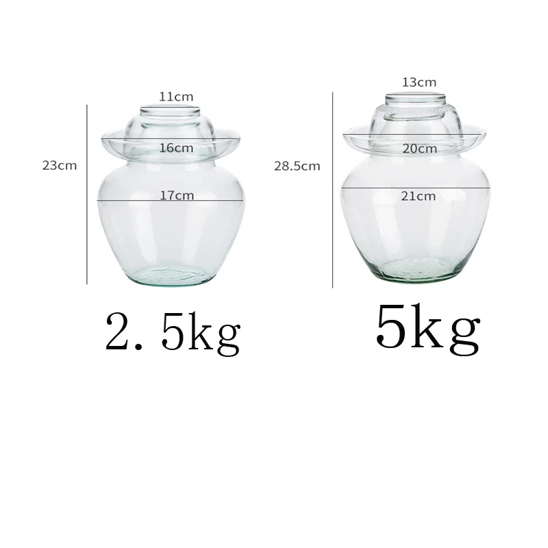 Transparent  Glass Container Kimchi Storage Jar Kitchen Thickened Pickled Cans Household Pickled Jar  Sealed Can 2