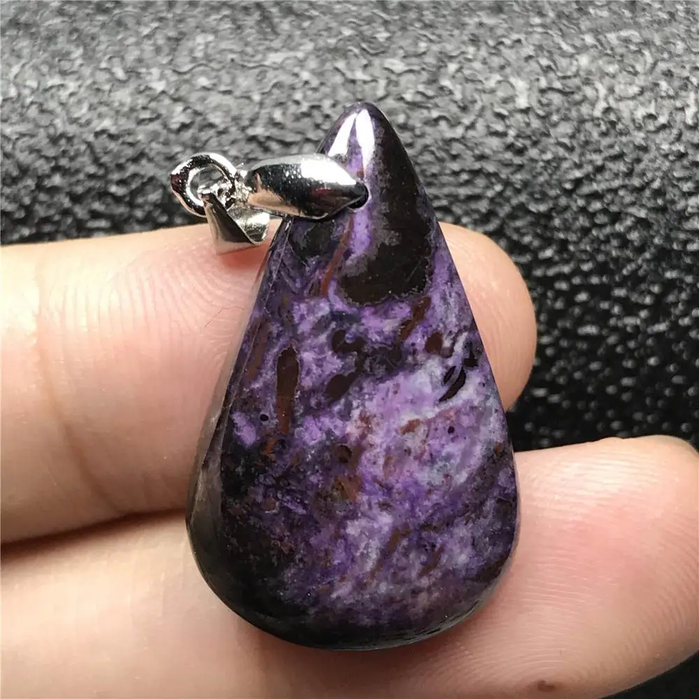 

Top Natural Royal Purple Sugilite Necklace Pendant For Women Female Anticancer Crystal 27x17x6mm Beads Gemstone Jewelry AAAAA