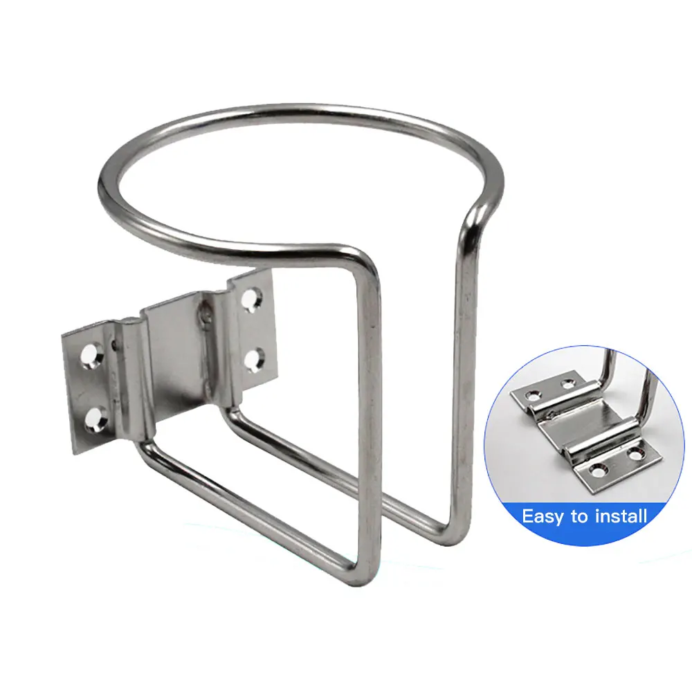 

Universal Stainless Steel Drink Bottle Can Cup Holder Boat Marine Yacht Camper Van Ring Motorcycle Cup Holder Car Coasters