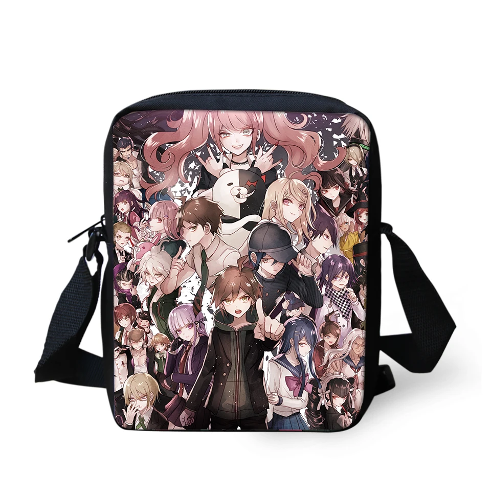

Модные женские сумки-мессенджеры Danganronpa с рисунком из мультфильма для девочек, сумка через плечо, хит продаж, дизайнерские мини-сумки-сумочки для девочек в стиле аниме