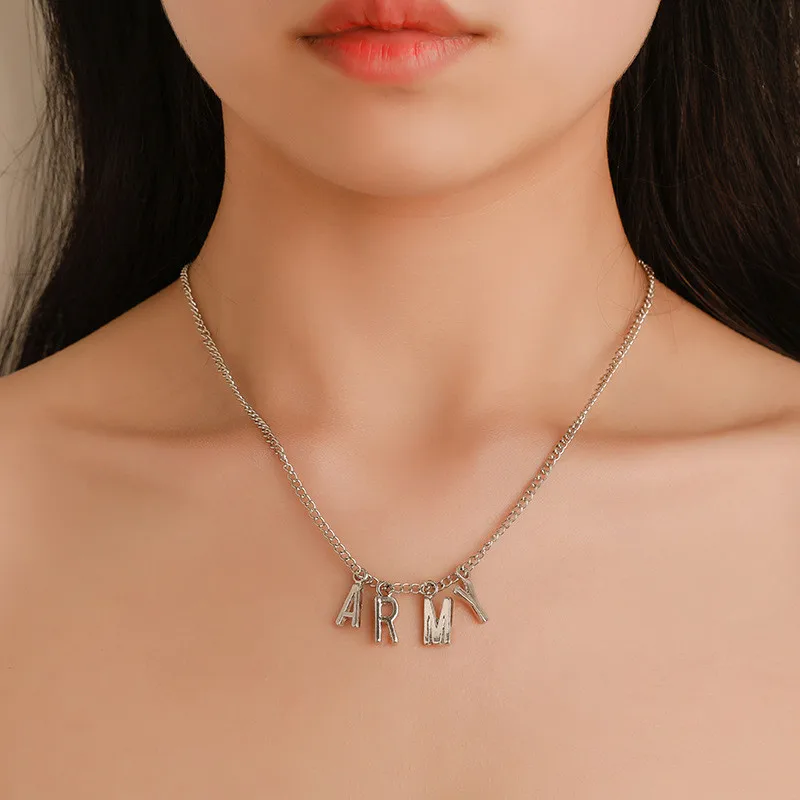 BFF Jewelry KPOP Bangtnn Boys Jin SUGA j-hope Jimin ожерелье с кулоном в армейском стиле колье для