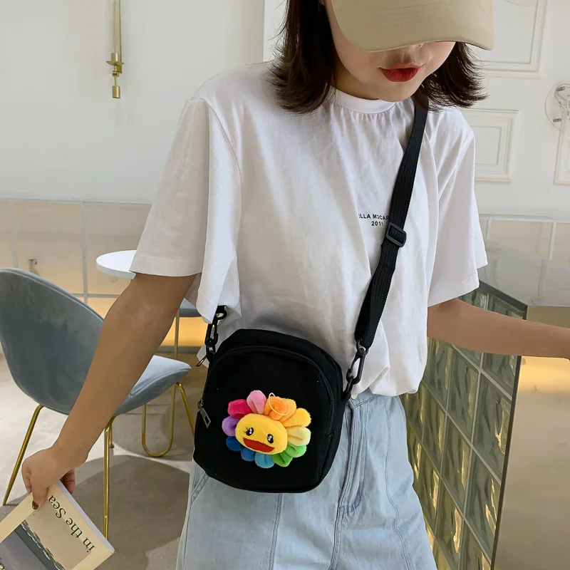 

Online Celebrity Hipster Canvas Bag Women's 2019 New Style Fashion Shoulder Versatile INS Summer Western Style Korean-style Disc