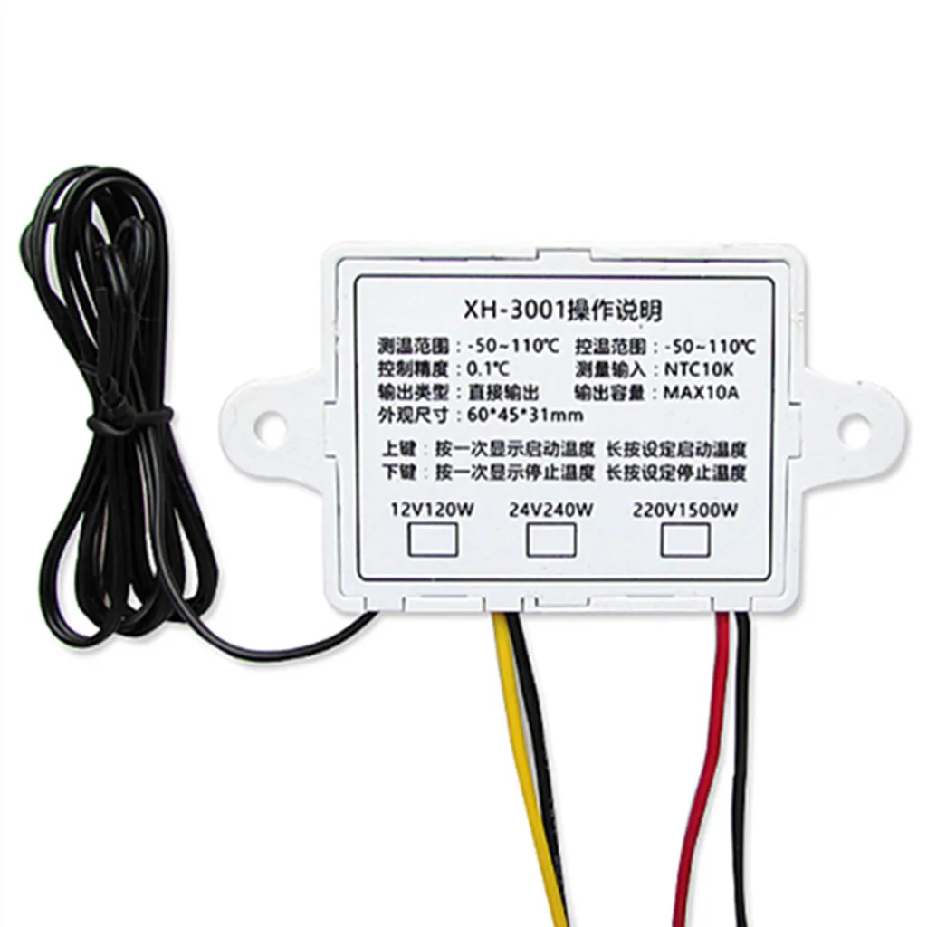 DC12V/24 В цифровой термостат регулятор температуры метр регулятор W3001
