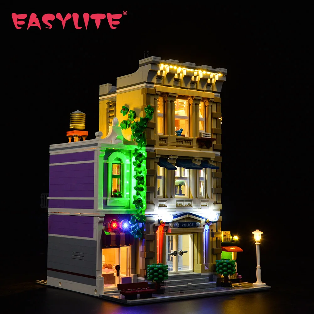 Easylite Led Light Set Per Il 10278 Creator Expert Police Station Giocattoli Fai Da Te Modello Solo Kit Di Illuminazione Senza Blocchi Di Costruzione