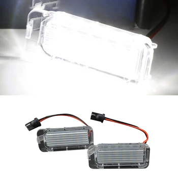 

2Pcs Car 18Leds License Plate Lights Plastic for Ford Focus Mondeo Fiseta 08-18 Bright Led Number Licence Plate Light