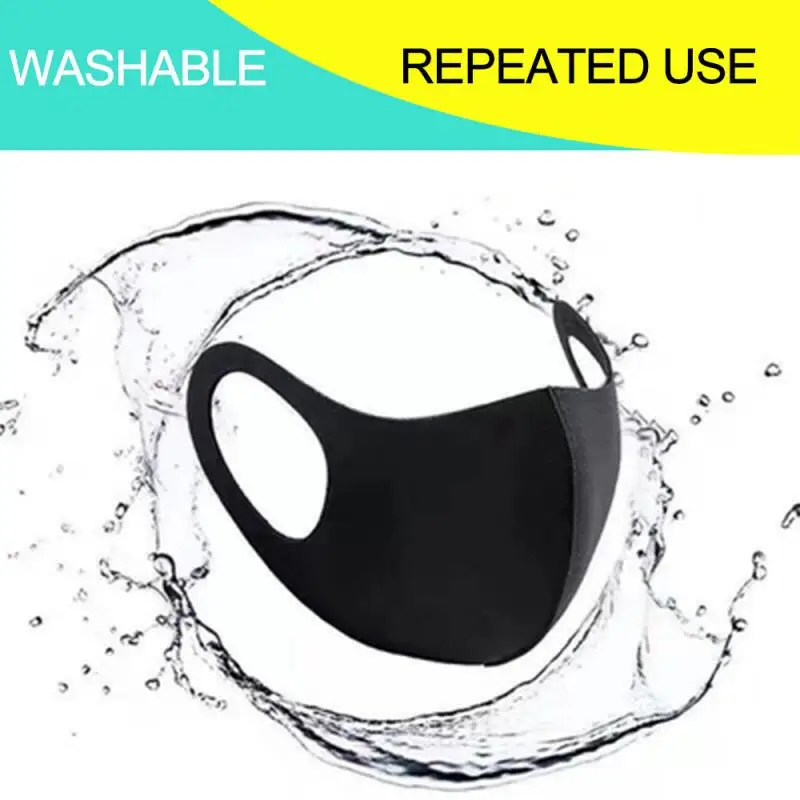 

Breathable Mask Unisex Anti-dust Haze Flu Face Mouth Mask Respirator Washable Black Mask Protective Mask Fast TXTB1