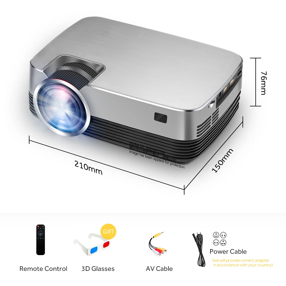 Wholesale Price 57xAi AUN MINI projecteur Q6s/Q6, projecteur vidéo 1280x720 P/800x480 p. Support de cinéma vidéo 3D Portable 1080P (ensemble d'exploitation Android 9.0 en option)