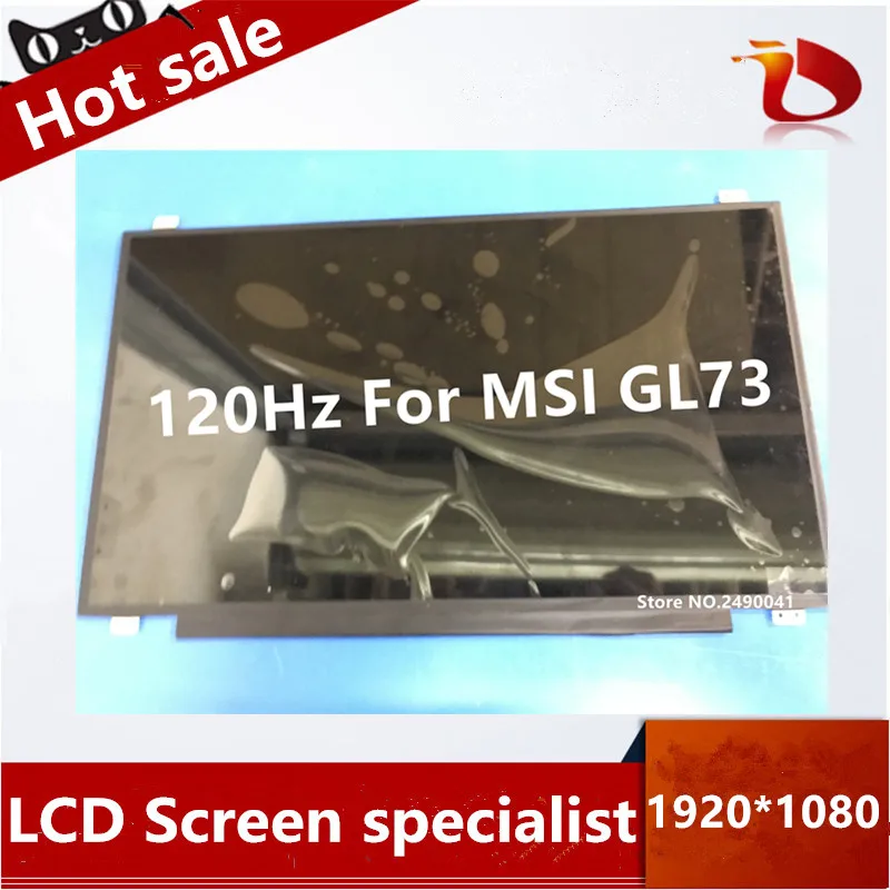 

Free shipping 17.3 " LCD screen display 120Hz for For MSI GL73 1920*1080