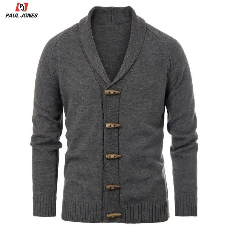 Paul Jones Cardigan Sweater Men Shawl 