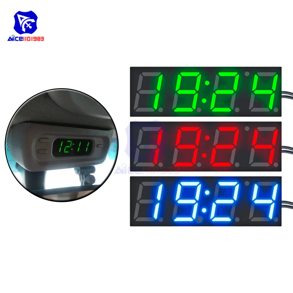 Diymore 3 в 1 R8025 цифровой светодиодный дисплей часы температура модуль напряжения