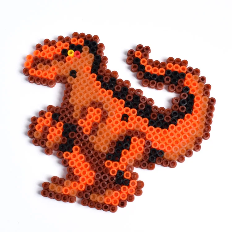 Hama Beads 5mm DIY fuse beads Pegboard Plastic Clip Tweezer Board Dinosaur Picture fuse beads kit for Kids Toys