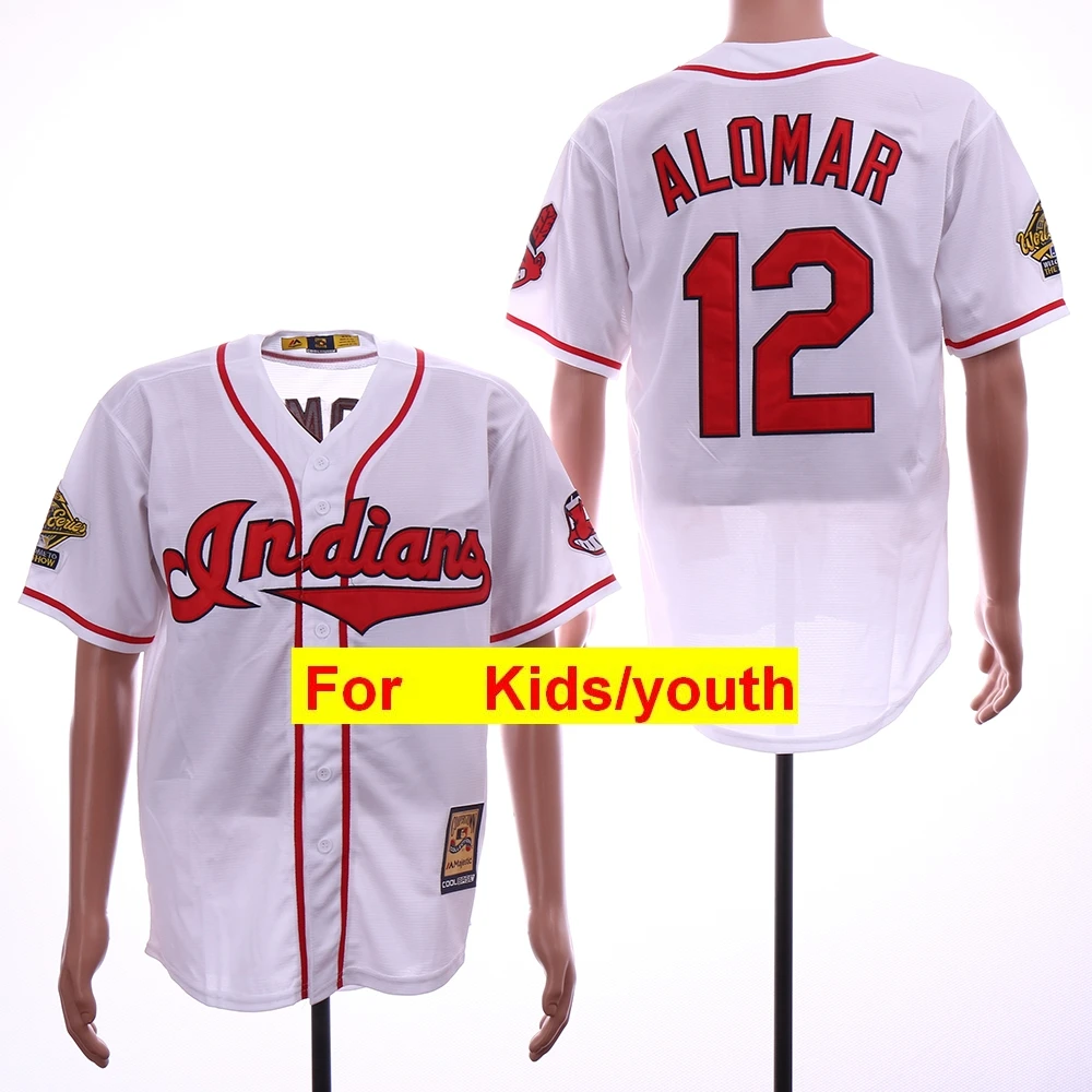 Молодежный Кливленд Франсиско Линдор Jim Thome Corey Kluber Jason Kipnis FLEX& Cool базовый плеер Джерси - Цвет: Синий