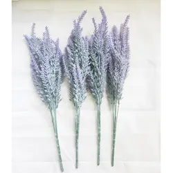 Elegant Spring Lavender Faux Flowers for Wedding and Home Decor - Set of 4 (4 Purple Lavender)