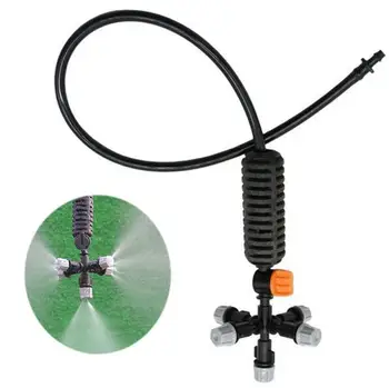 

4in1 5Heads Misting Drip Sprinkler Nozzle Double Barb Barbed 4/7mm Hose Connector Garden Plant Spray Irrigation ,valve,10cm H