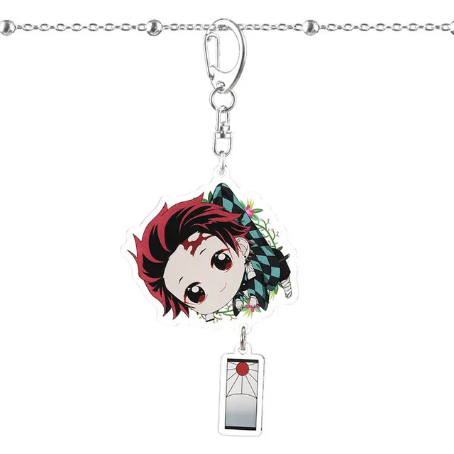 Аниме Demon Slayer Kimetsu no Yaiba аксессуары для косплея милый Hashibira Kamado Tanjirou брелок