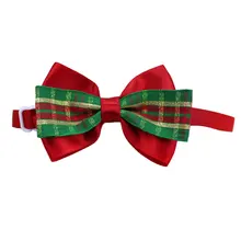 Регулируемый ошейник с галстуком-бабочкой для собаки, щенка, Рождественское украшение, красный/зеленый
