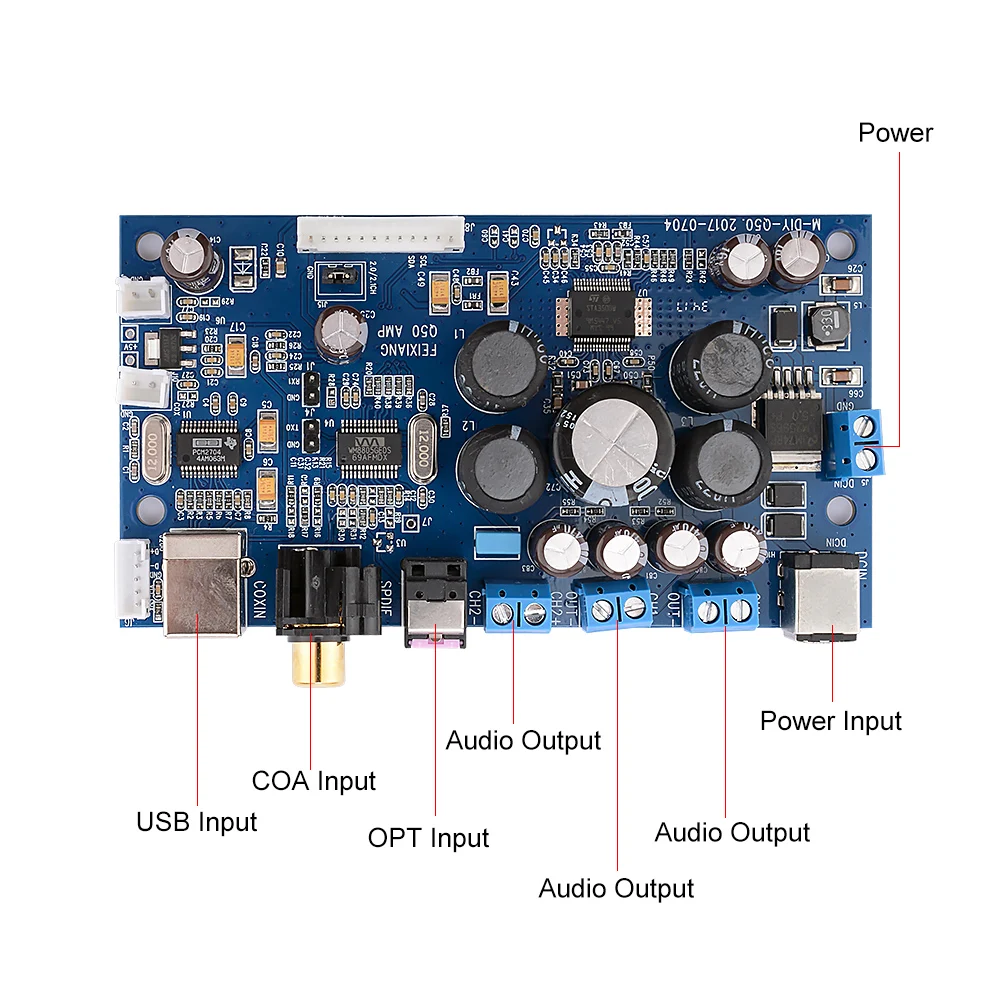 AIYIMA Amplificador STA350 Power Digital Amplifier 2.1 2.0 Sound Speaker Amplifier Coaxial Fiber USB Input PCM2704 Audio Decoder