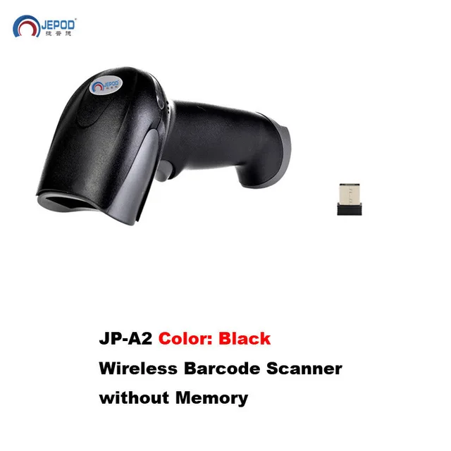 JP-A2,, беспроводной сканер штрих-кодов, беспроводной лазерный сканер штрих-кодов, USB Ручной беспроводной считыватель штрих-кодов - Цвет: A2 wireless 1D