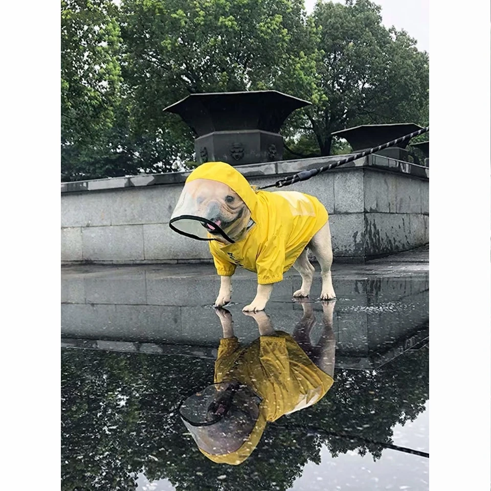 French Bulldog Raincoat Dog Pet Rain Coat Clothes Puppy Waterproof Waterproof Jacket Small Medium Dogs Pug Dropshipping HPC07
