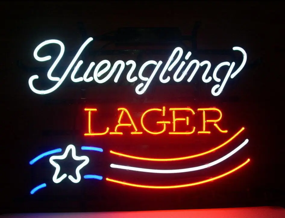 Неоновые знаки Подарок Yuengling лагер реальные Стекло пивной бар Паб Магазин вечерние комната стены окна рекламы Дисплей неоновый светильник 19x15 - Испускаемый цвет: sign 3
